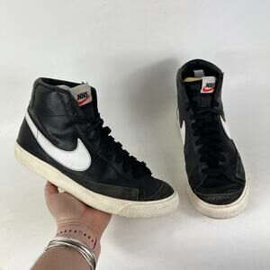 Nike Blazer MID '77 Vintage Mens 9 Black Sail Leather Comfort athletic Sneakers